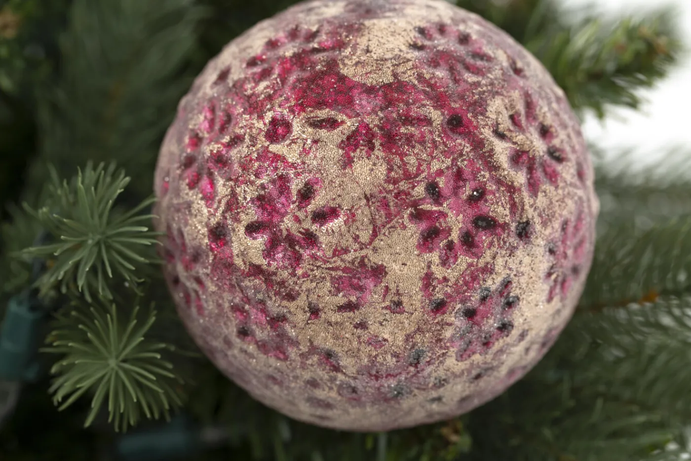 Boules De Noël|Boules De Noël<Flamant FRANTZ, boule de Noël Rose
