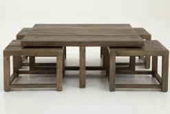 Tables De Salon|Tables De Salon<Flamant GASTON, table basse, avec 4 tabourets, orme