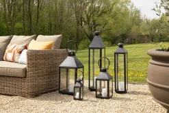 Lanternes|Décoration<Flamant HACIM, lanterne, fer et verre, , S Noir