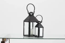 Lanternes|Décoration<Flamant HACIM, lanterne, fer et verre, , S Noir