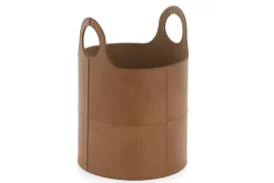 Paniers|Décoration<Flamant HANAN, panier, cuir, rond Brun