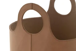 Paniers|Décoration<Flamant HANAN, panier, cuir, rond Brun
