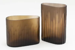 Pots Et Vases|Décoration<Flamant HANNAH, vase, verre, modèle 1, 22x12x18 Brun