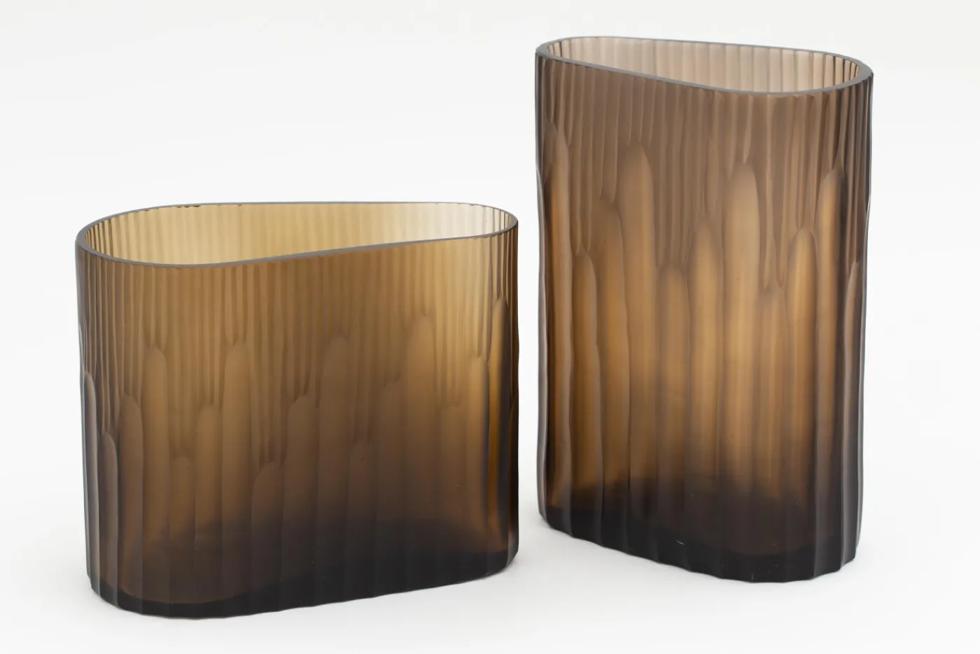 Pots Et Vases|Décoration<Flamant HANNAH, vase, verre, modèle 1, 22x12x18 Brun