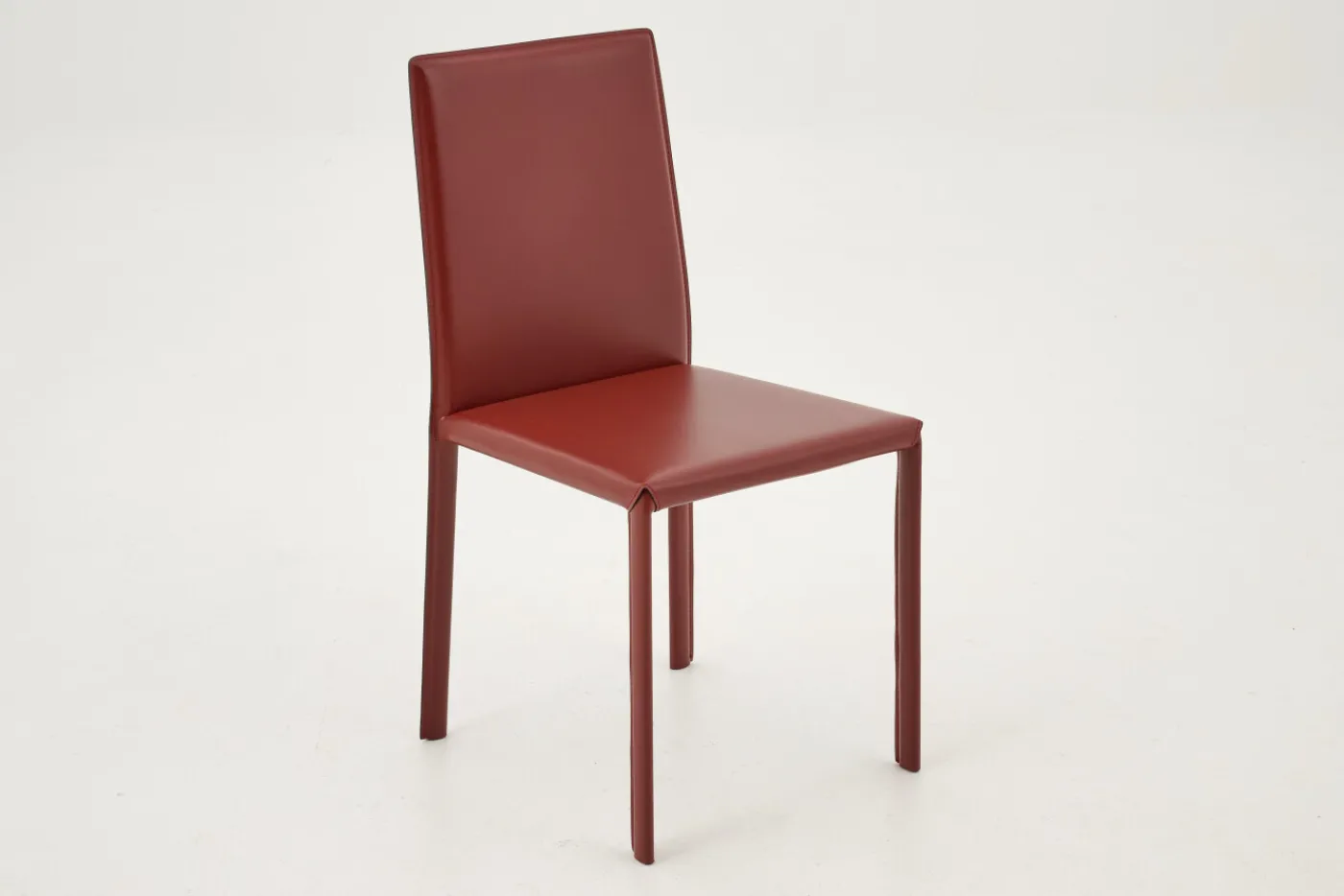 Chaises|Chaises<Flamant HELEN, chaise, cuir recyclé, Rouge
