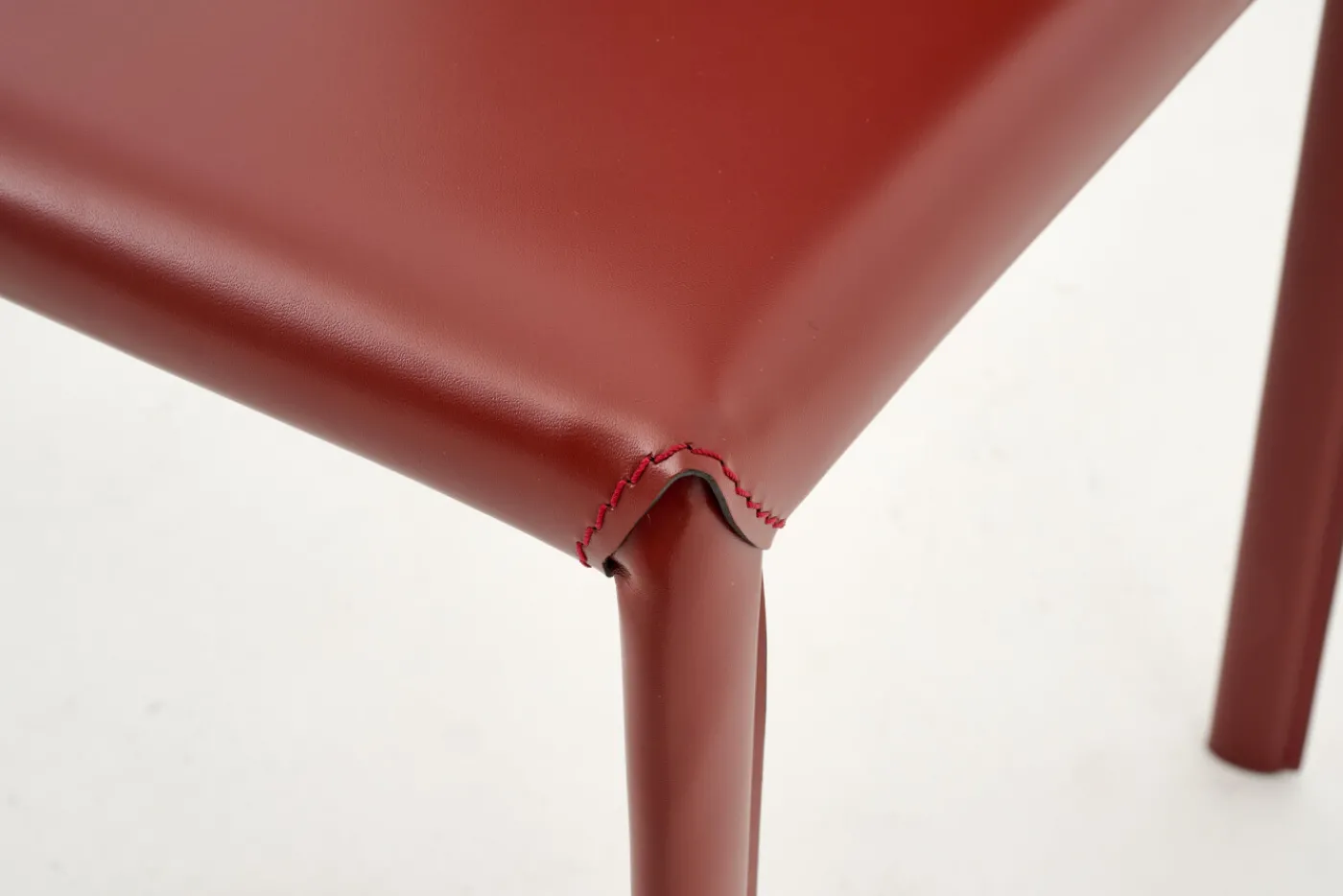 Chaises|Chaises<Flamant HELEN, chaise, cuir recyclé, Rouge