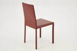 Chaises|Chaises<Flamant HELEN, chaise, cuir recyclé, Rouge