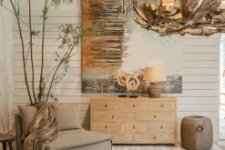 Art|Décoration<Flamant HENRI, peinture à l'huile Mixte