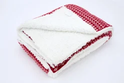 Plaids Et Couvre-Lits|Plaids Et Couvre-Lits<Flamant HERMAN, plaid, /blanc Rouge