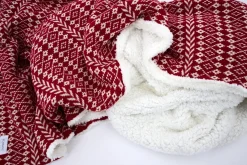 Plaids Et Couvre-Lits|Plaids Et Couvre-Lits<Flamant HERMAN, plaid, /blanc Rouge