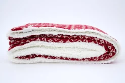 Plaids Et Couvre-Lits|Plaids Et Couvre-Lits<Flamant HERMAN, plaid, /blanc Rouge