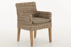 Chaises|Chaises<Flamant HILLS, fauteuil de jardin, avec coussin Brun