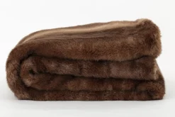 Plaids Et Couvre-Lits|Plaids Et Couvre-Lits<Flamant HIROM, plaid, fausse fourrure Brun