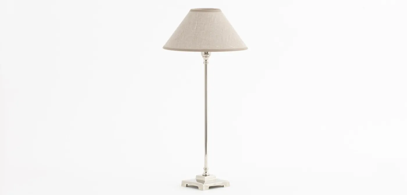 Lampes|Lampes De Table Et De Bureau<Flamant HORTON, lampe de table, laiton, nickel Argent