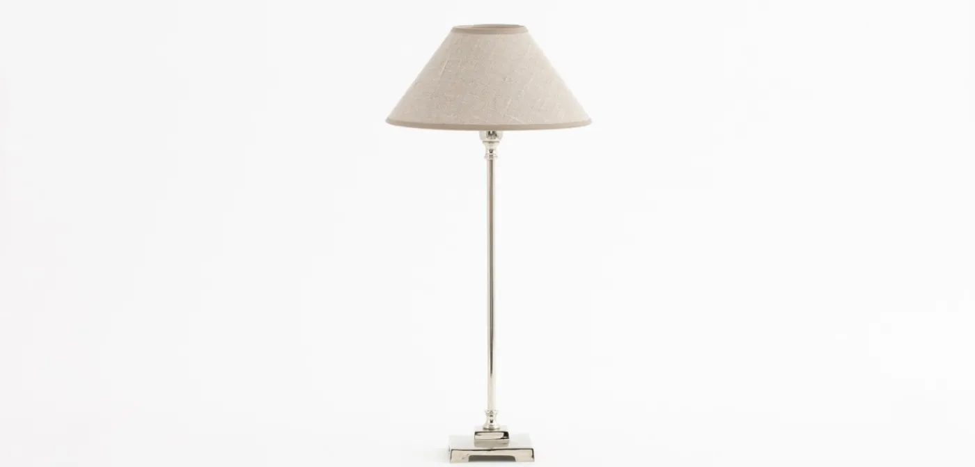 Lampes|Lampes De Table Et De Bureau<Flamant HORTON, lampe de table, laiton, nickel Argent