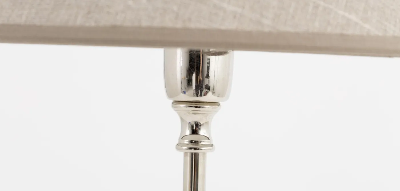 Lampes|Lampes De Table Et De Bureau<Flamant HORTON, lampe de table, laiton, nickel Argent