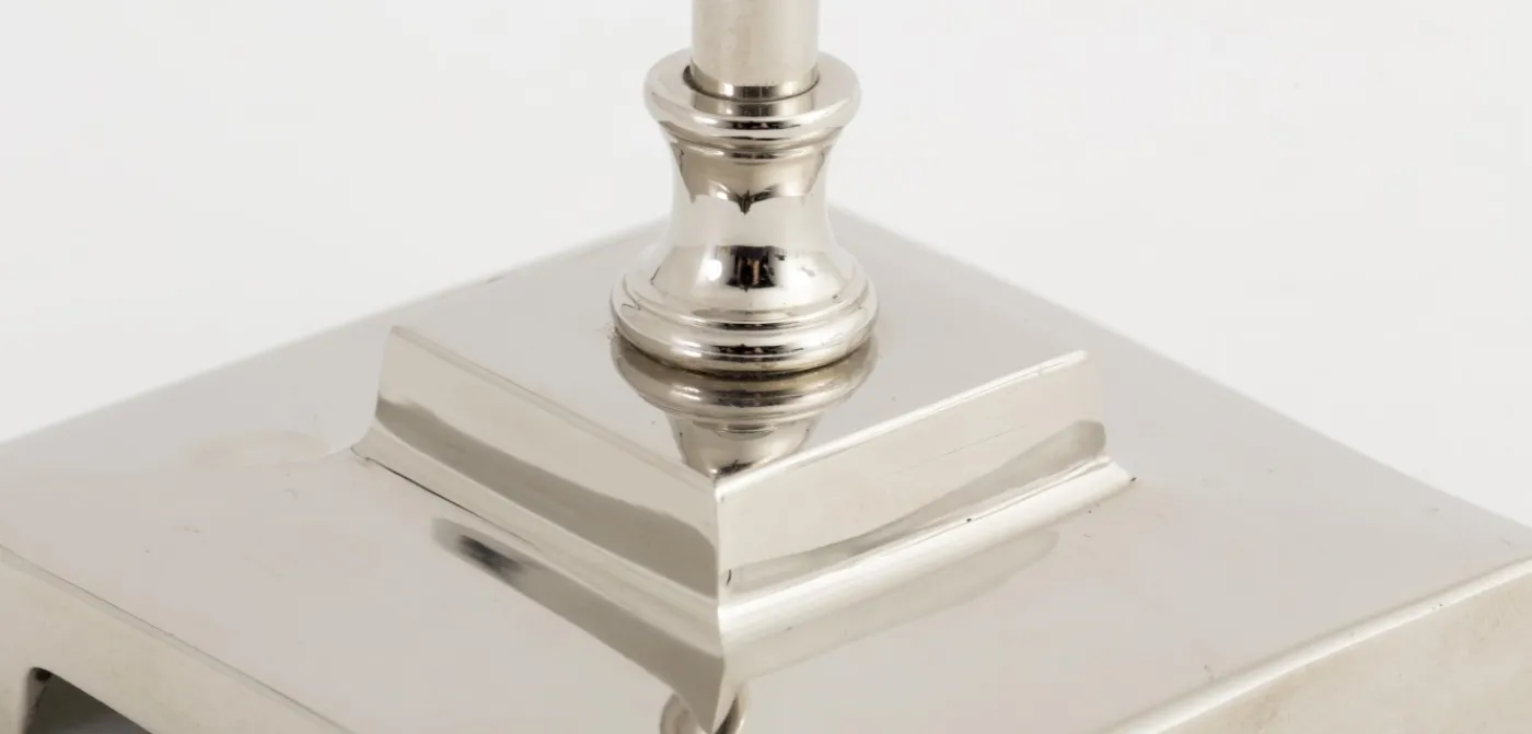 Lampes|Lampes De Table Et De Bureau<Flamant HORTON, lampe de table, laiton, nickel Argent