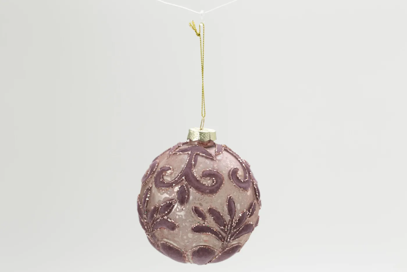 Boules De Noël|Boules De Noël<Flamant IBIA, boule de Noël Rose