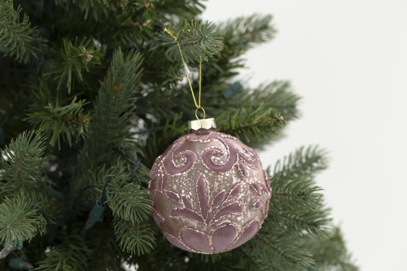 Boules De Noël|Boules De Noël<Flamant IBIA, boule de Noël Rose