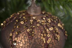 Boules De Noël|Boules De Noël<Flamant ILONA, boule de Noël Brun