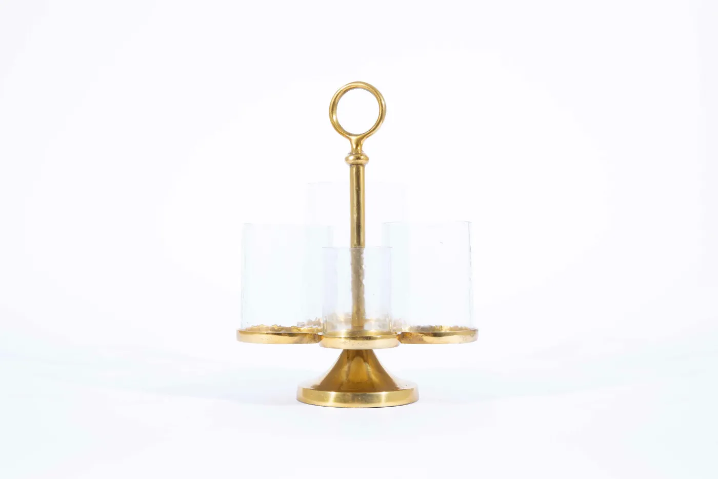 Porte Bougie, Chauffe-Plats Et Photophores|Porte Bougie, Chauffe-Plats Et Photophores<Flamant INGMAR, photophe, verre et métal Or