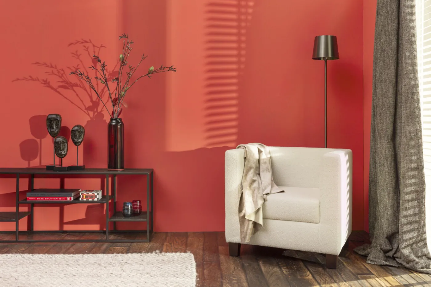 Lampadaires|Luminaire<Flamant ITAI, lampadaire avec abat-jour, laiton, Gris