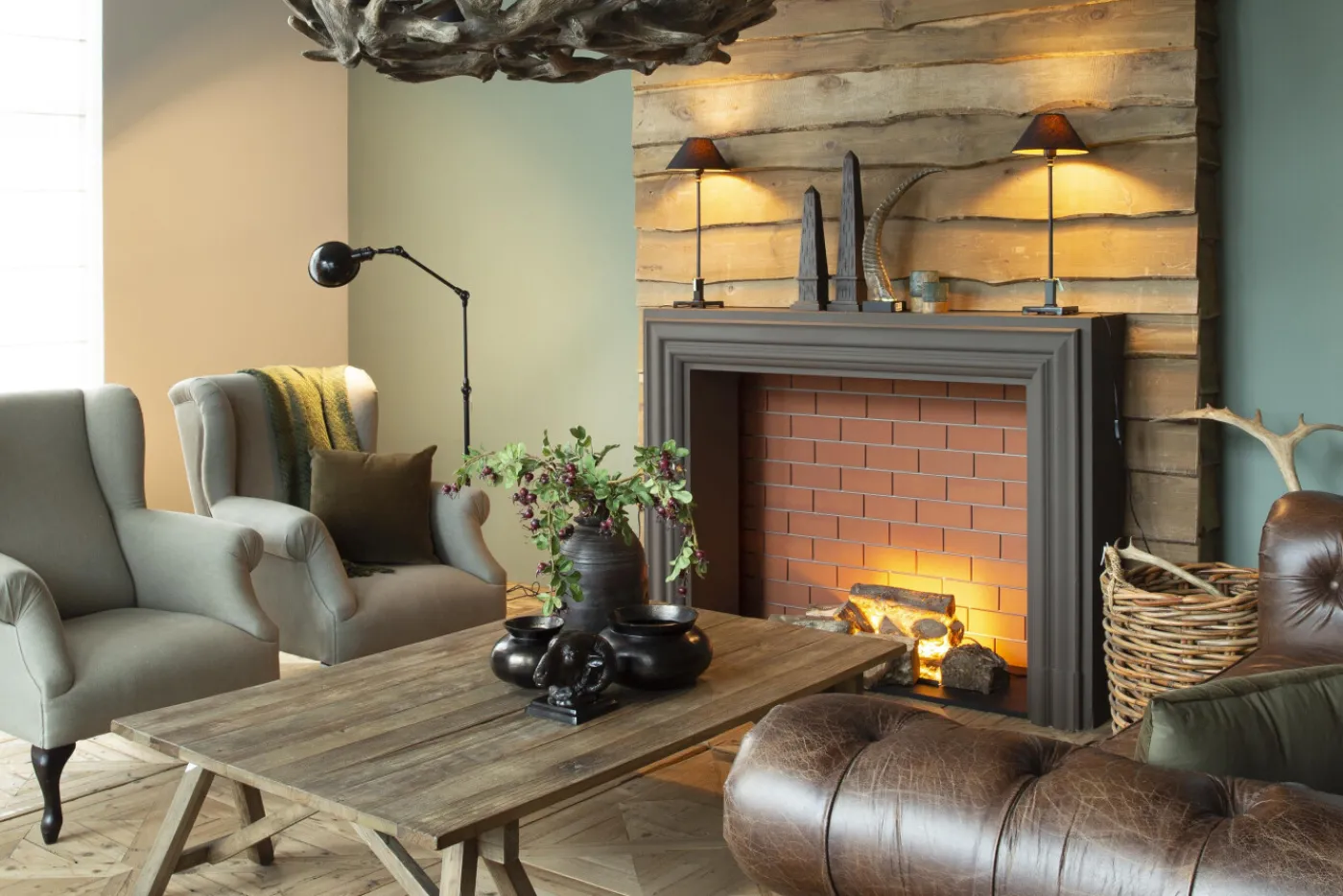 Lampes|Lampes De Table Et De Bureau<Flamant JAMES, lampe de table, foncé Brun