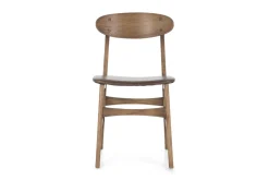 Chaises|Chaises<Flamant JOEL, chaise, chêne et siège en cuir Brun