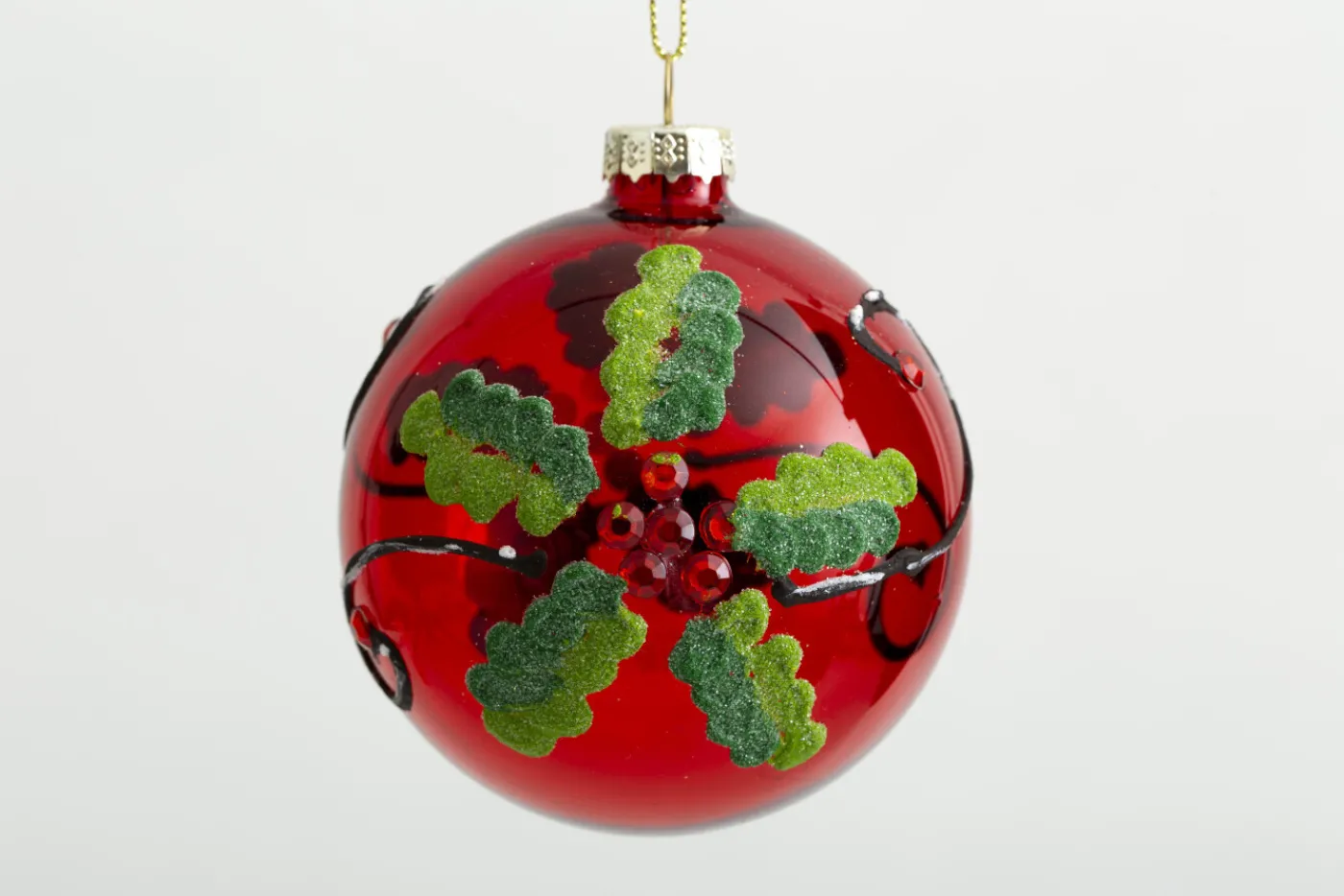 Boules De Noël|Boules De Noël<Flamant JULAN, boule de Noël Rouge