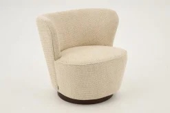 Fauteuils|Sièges<Flamant JULIE, fauteuil, tissu, rotatif Blanccassé