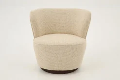 Fauteuils|Sièges<Flamant JULIE, fauteuil, tissu, rotatif Blanccassé