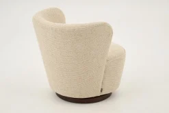 Fauteuils|Sièges<Flamant JULIE, fauteuil, tissu, rotatif Blanccassé