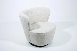 Fauteuils|Sièges<Flamant JULIE, fauteuil, tweed beige, rotatif Blanccassé