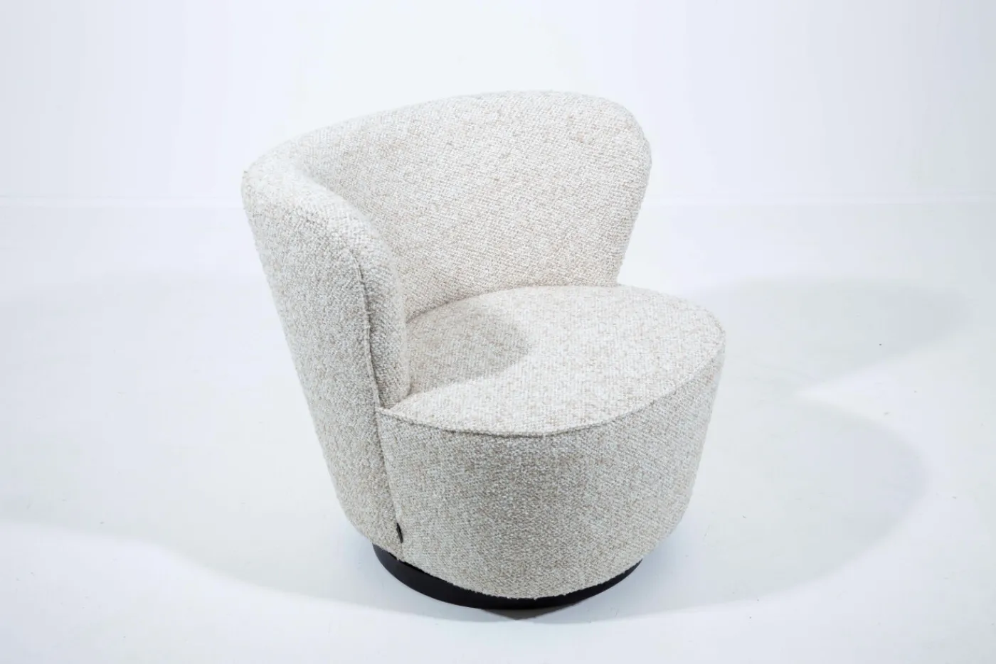 Fauteuils|Sièges<Flamant JULIE, fauteuil, tweed beige, rotatif Blanccassé