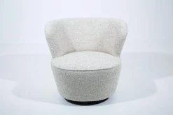 Fauteuils|Sièges<Flamant JULIE, fauteuil, tweed beige, rotatif Blanccassé