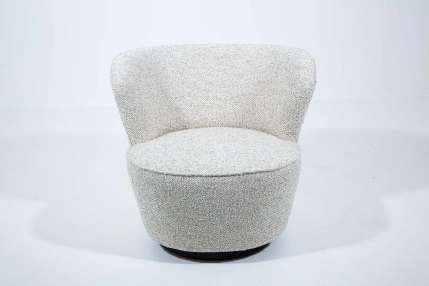 Fauteuils|Sièges<Flamant JULIE, fauteuil, tweed beige, rotatif Blanccassé
