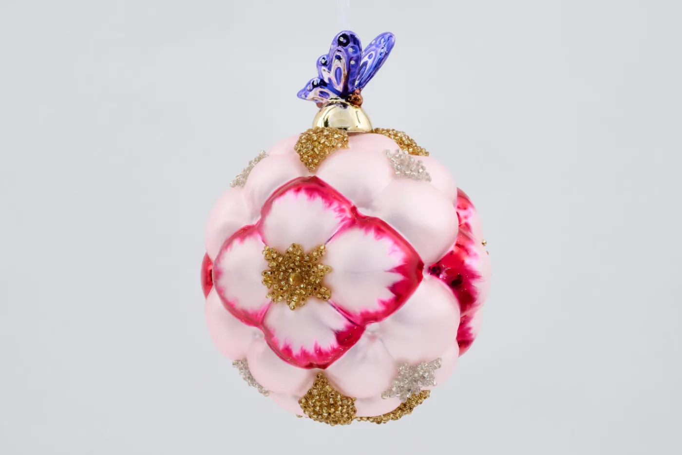 Boules De Noël|Boules De Noël<Flamant KADY, boule de Noël Rose