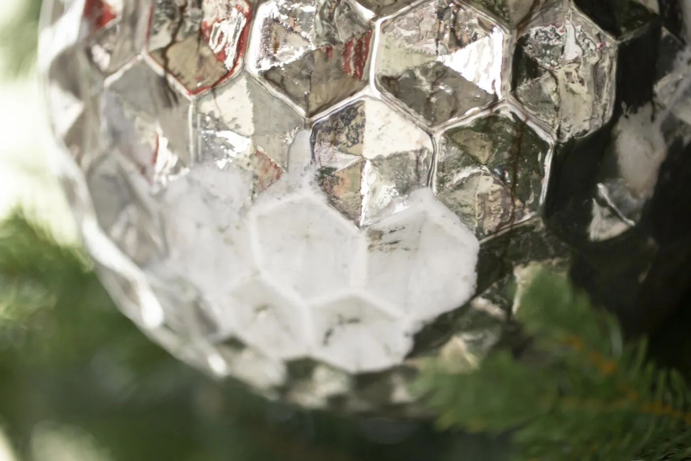 Boules De Noël|Boules De Noël<Flamant KALENA, boule de Noël, , S Argent