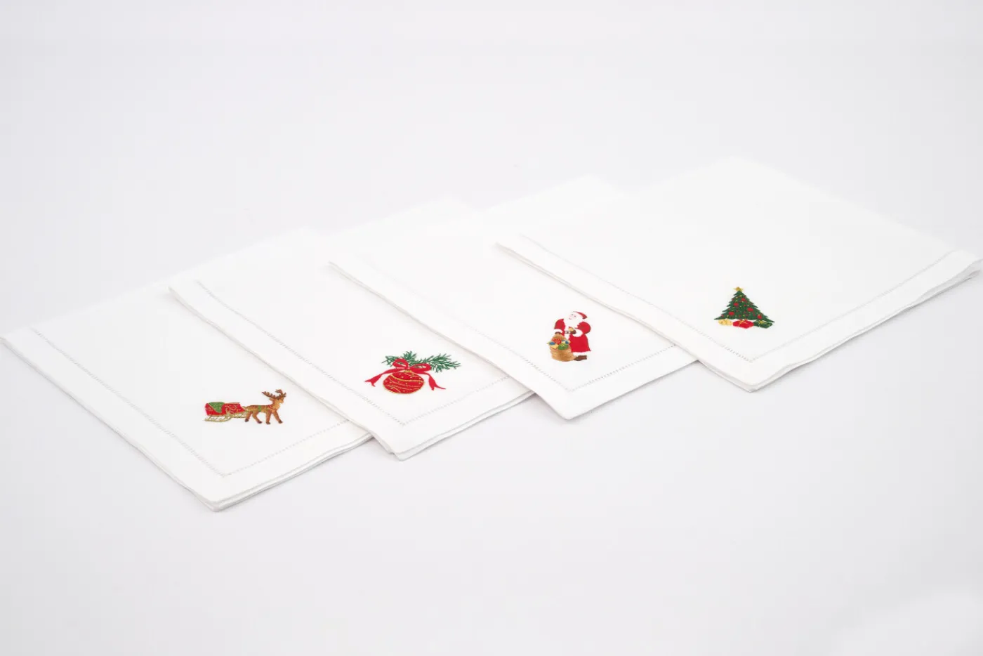 Serviettes|Textile<Flamant KAROLI, serviette, broderie, set de 4 Mixte