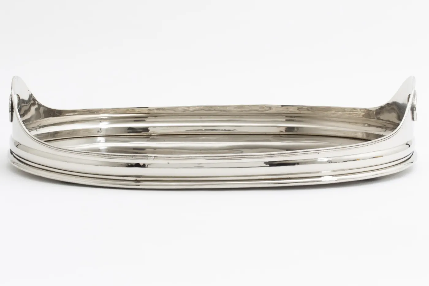 Plateaux|Accessoires<Flamant KATYA, plateau, ovale, nickel, L Argent