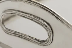 Plateaux|Accessoires<Flamant KATYA, plateau, ovale, nickel, L Argent