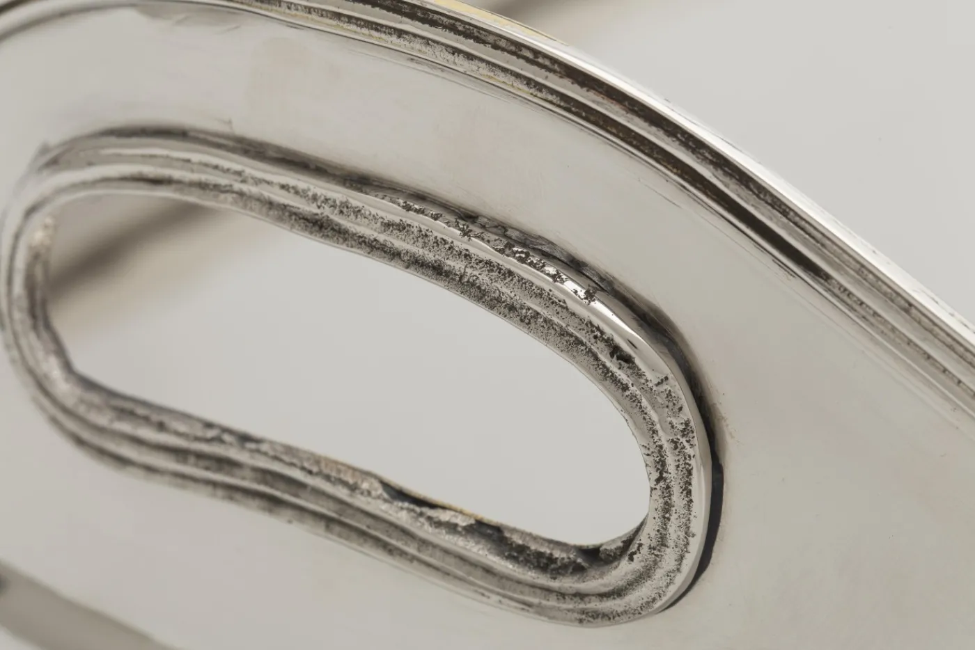 Plateaux|Accessoires<Flamant KATYA, plateau, ovale, nickel, L Argent