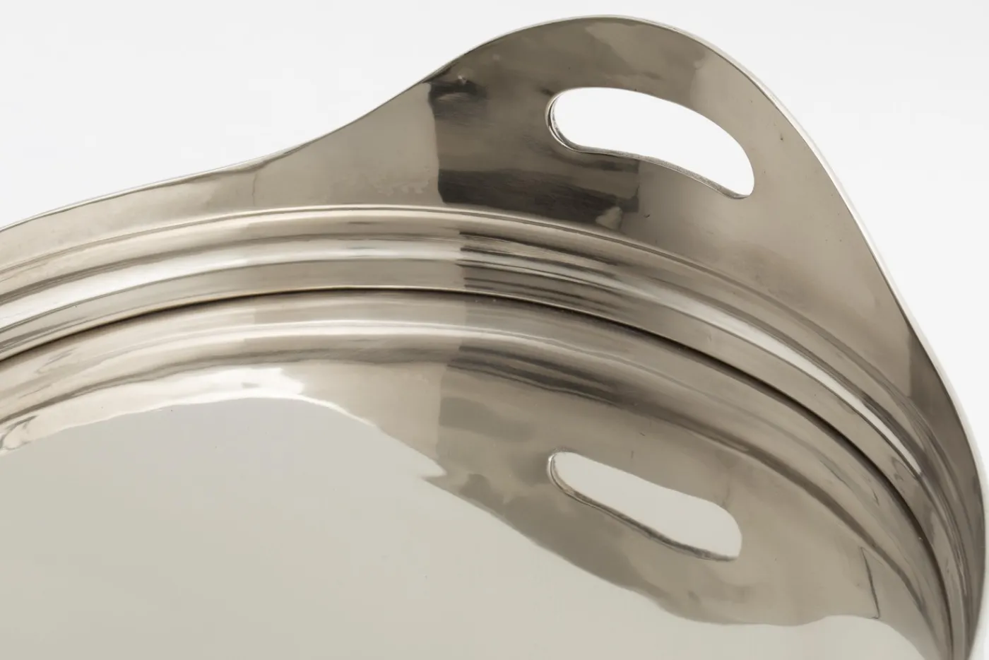 Plateaux|Accessoires<Flamant KATYA, plateau, ovale, nickel, L Argent