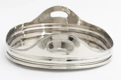 Plateaux|Accessoires<Flamant KATYA, plateau, ovale, nickel, L Argent