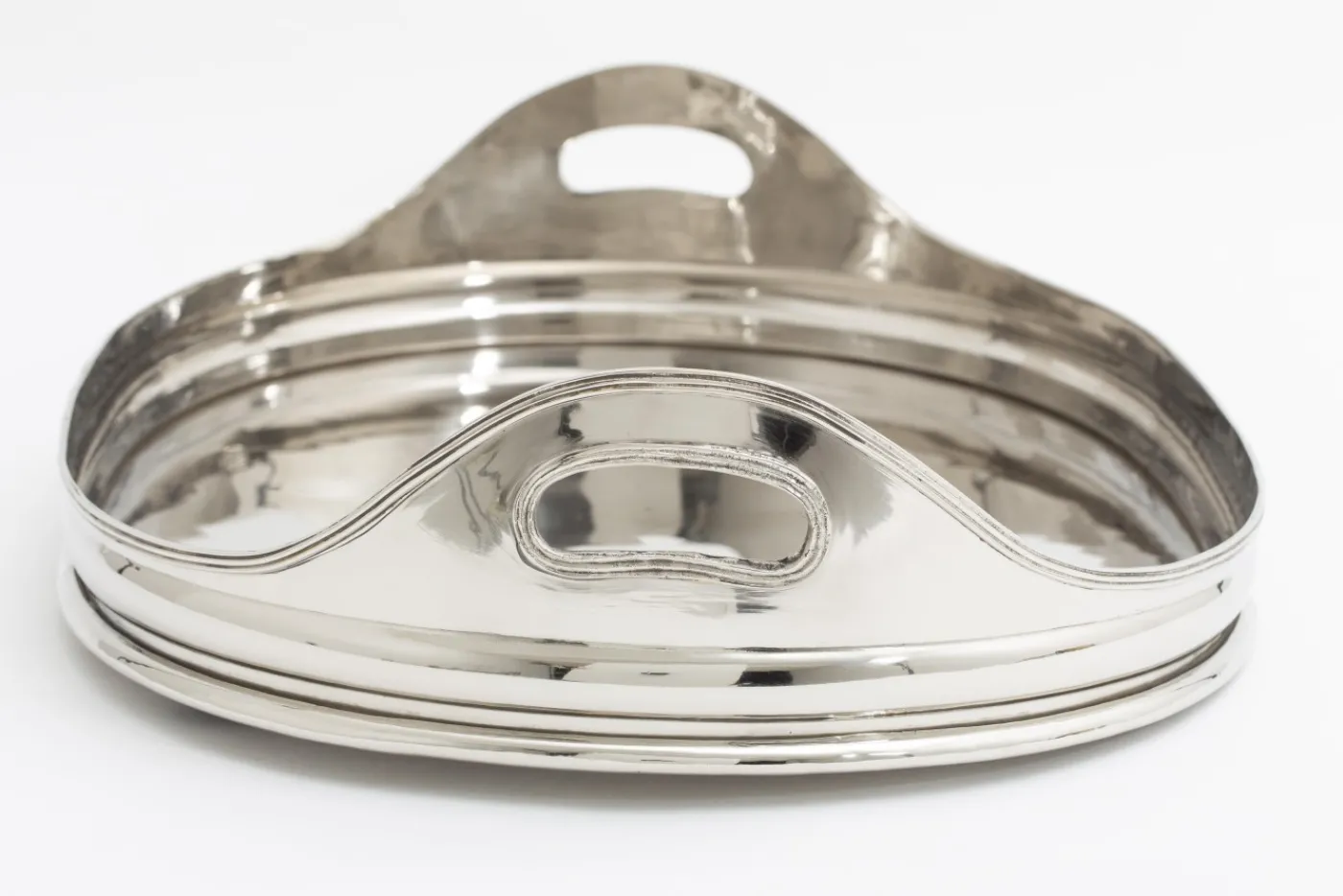 Plateaux|Accessoires<Flamant KATYA, plateau, ovale, nickel, L Argent