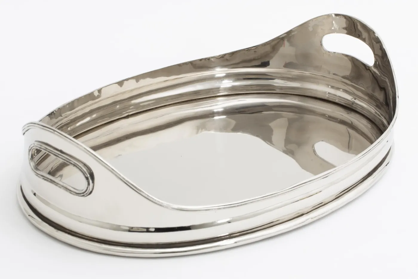 Plateaux|Accessoires<Flamant KATYA, plateau, ovale, nickel, S Argent