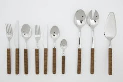 Couverts|Couverts<Flamant KORBA, fourchette à dessert Brun