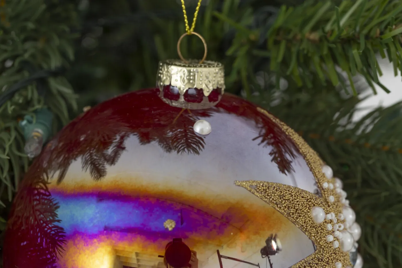 Boules De Noël|Boules De Noël<Flamant KOURIS, boule de Noël, L Rouge