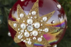 Boules De Noël|Boules De Noël<Flamant KOURIS, boule de Noël, S Rouge