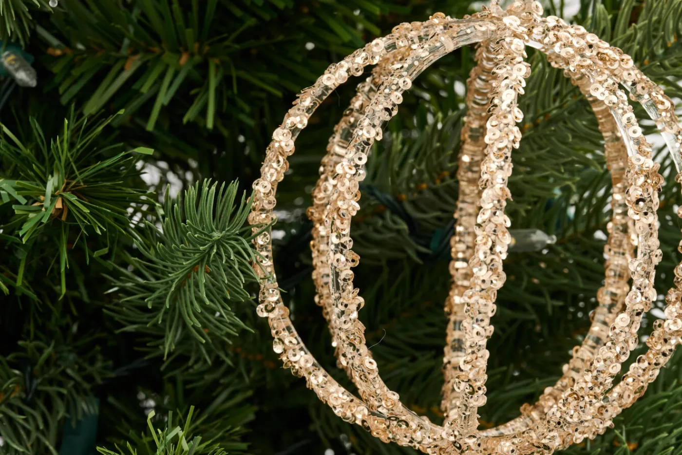 Boules De Noël|Boules De Noël<Flamant KUNAS, boule de Noël Or